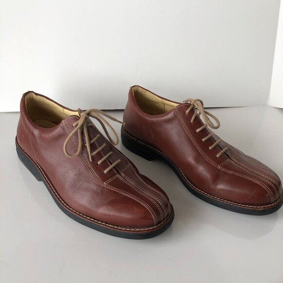 SANDRO MOSCOLONI Men Brown Soft Leather Lace-Up Comfort Anatomic Gel Oxford 11D - Picture 5 of 16